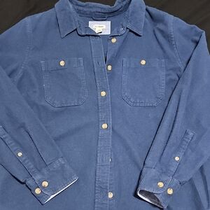 L.L. Bean Navy Blue Button Down Shirt